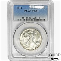 1942 Walking Liberty Half Dollar PCGS MS64