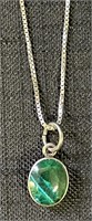 NICE STERLING SILVER NECKLACE WITH PENDENT