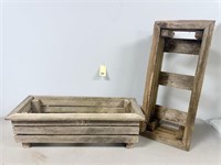 Qty 2 Wooden Planters 28" Wide