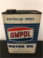 Ampol gallon oil tin