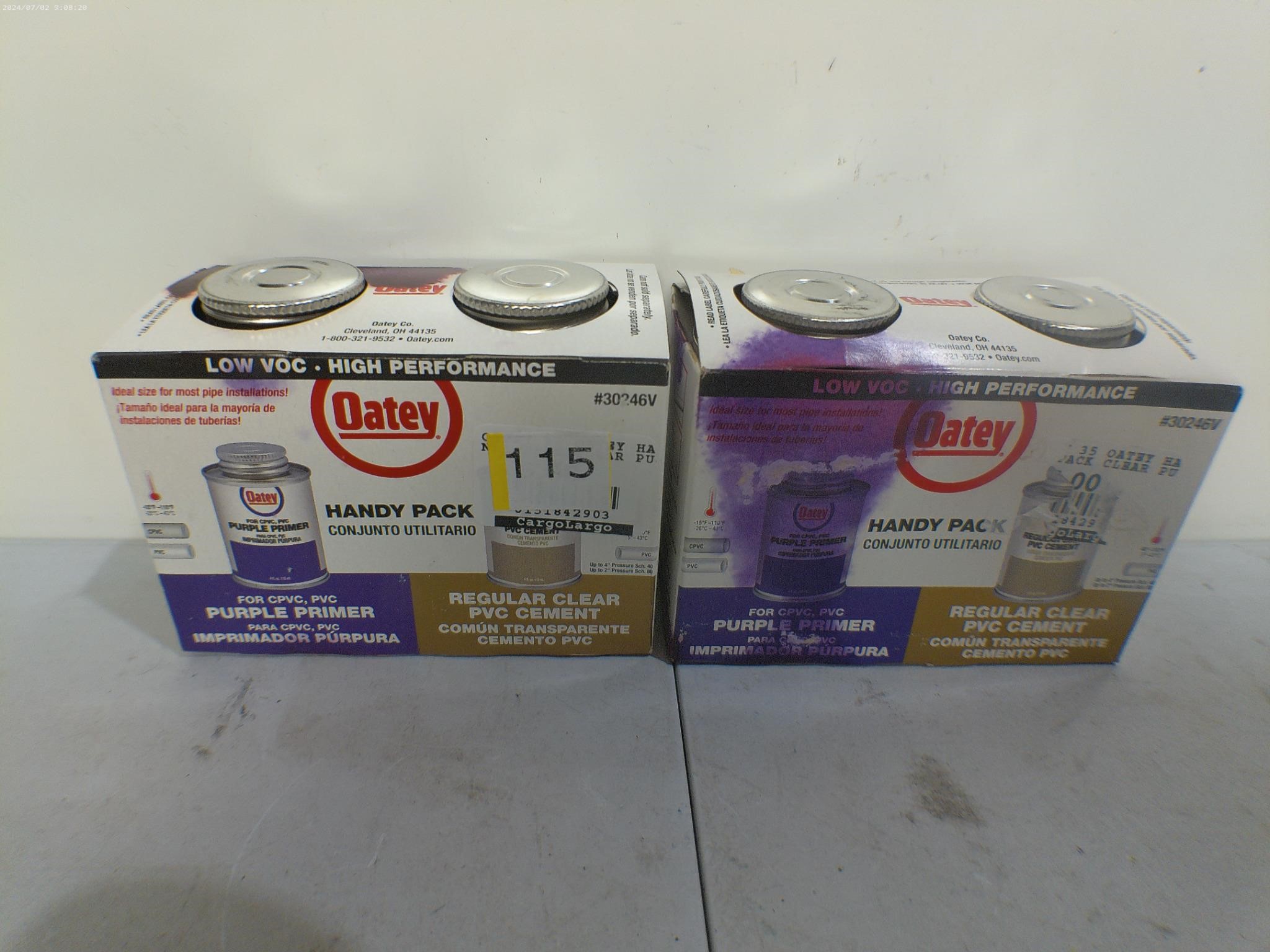 PVC Cement Purple Primer & Clear 2 Packs