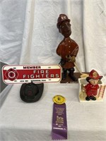 VINTAGE FIRE FIGHTER MEMORABILIA