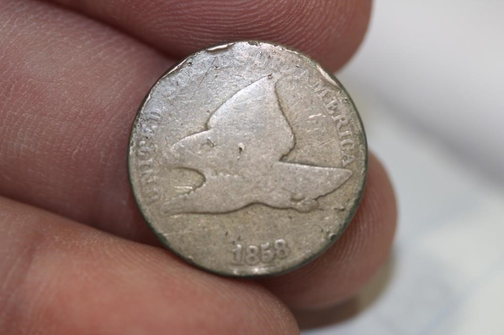 An 1858 Flying Eagle Cent