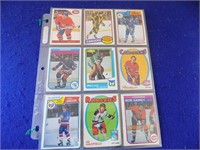2 Sheets Hockey Cards Late 70's, Early 80's