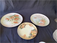 3 Handpainted Plates