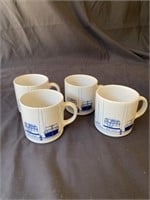 4 Vintage Grindley Dock Coffee Mugs