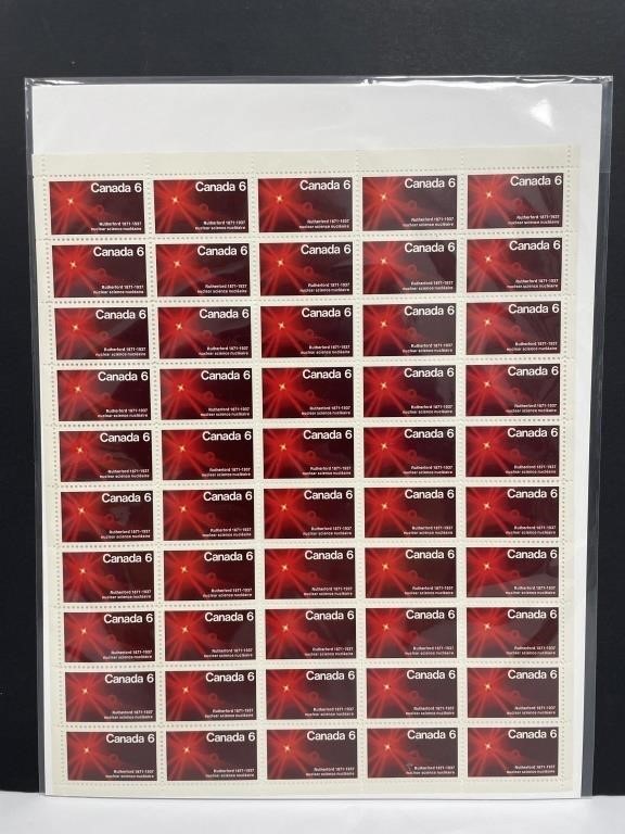 Canada Post full sheets 6 cents stamps