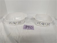 Pair of Decorated Corningware Dishes