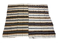 Two Mexican Falsa Wool Blankets