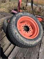 Backhoe wheels and tires