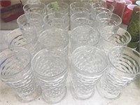 Lot of 16 Clear Indiana Glass Whitehall Cubist