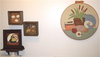 (4) Vintage Wall Art w/ Shadow Boxes +