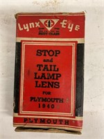 Lynx Eye 1940 Plymouth ruby glass stop and tail