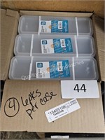 4-36ct small storage bins with lids