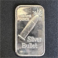 1 oz Fine Silver Bar - Silver Bullet