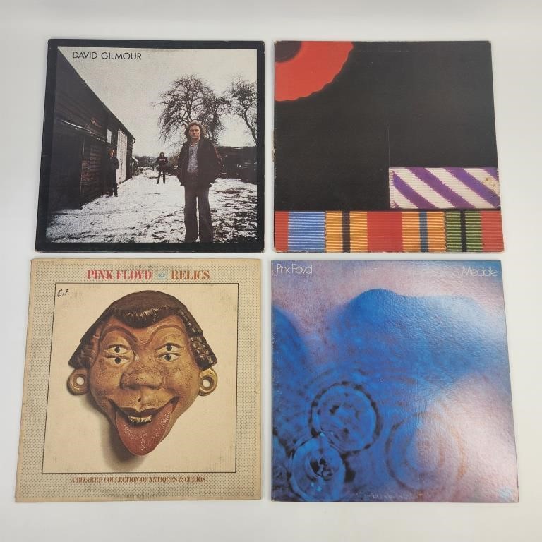 4) VINTAGE PINK FLOYD, DAVID GILMOUR LP RECORDS