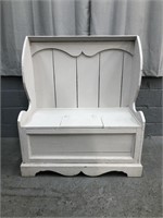 ANTIQUE BENCH WITH STORAGE