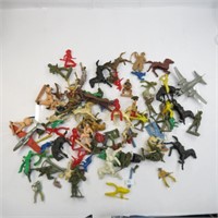 Collection of Vintage Figures Incl. War, Cowboys,