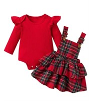 (3-6 Mothers) Red/Green Plaid Dress