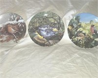 3 Danbury Mint Bird Plates