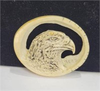 Carved Bone Eagle Signed