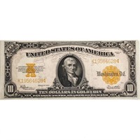 FR. 1173 1922 $10 HILLEGASGOLD CERTIFICATE AU