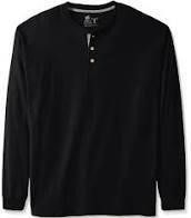 Hanes Men's Long-Sleeve Beefy Henley T-Shirt