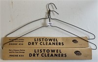 Vintage Listowel Dry Cleaners Hangers