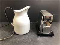 Enamelware Pitcher (8"h) & an Electric Toaster