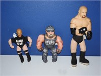 3 Vintage Different WWF Figures