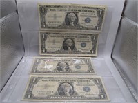 Lot of 4 1957 Silver Certificate $1.00 Bills