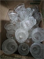 Lot of glassware same pattern different style