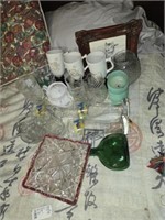 Estate lot of glassware and more