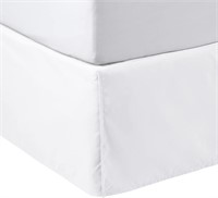 M68  Amazon Basics Bed Skirt Twin Bright White