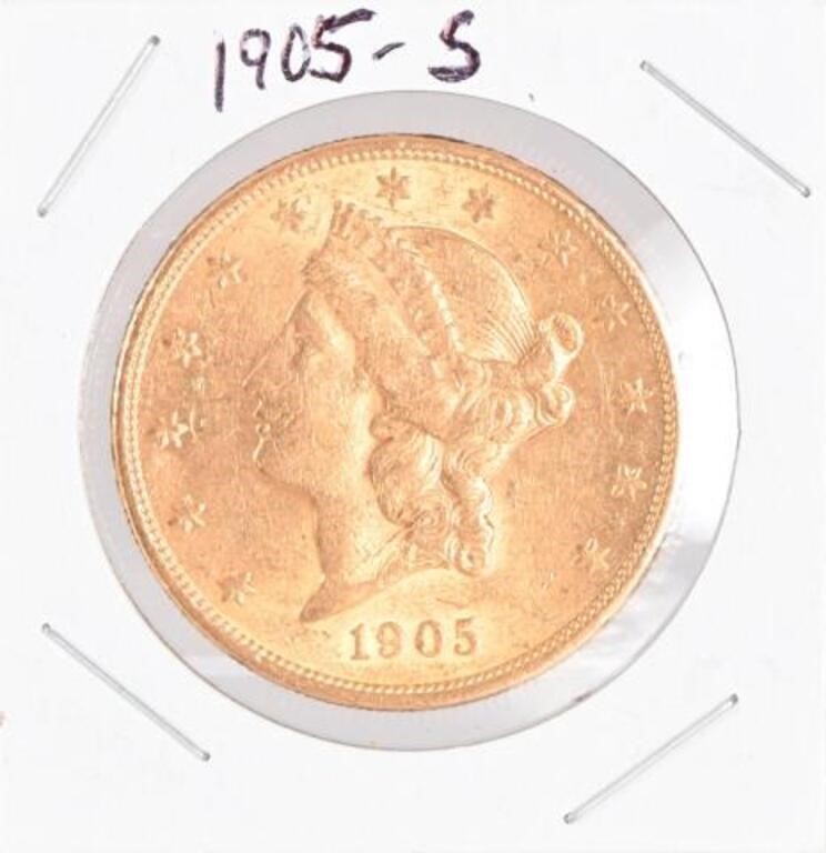 1905-S Double Eagle $20 Gold Coin