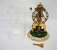 Thwaites & Reed Skeleton Clock w/ Glass Dome