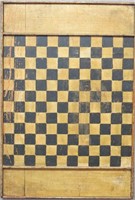 LARGE FOLK PAINTED CHECKER GAMEBOARD