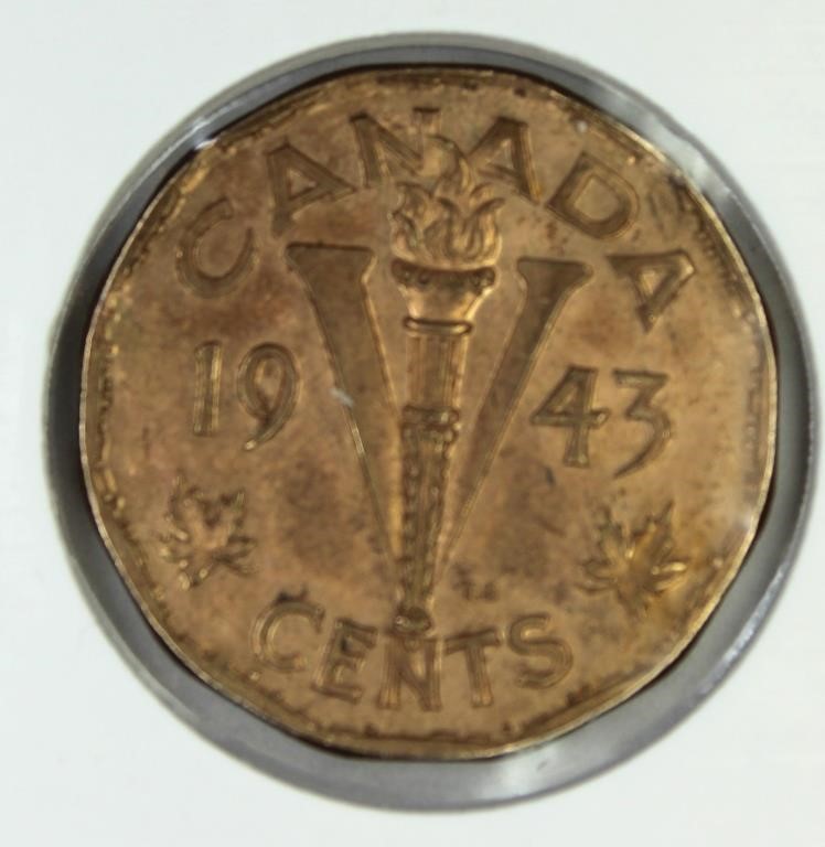 1943 AU Tombac Canada Nickel | Live and Online Auctions on HiBid.com