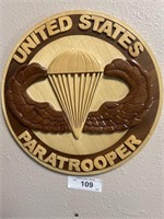UNITED STATES PARATROOPERS, MILITARY WOOD ART