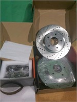 New A Premium, Set of 4, (2) Brake Disc Rotors BRS