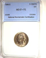 1948-S Nickel MS67+ FS LISTS $12000