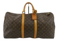 Louis Vuitton Monogram Keepall Handbag 55