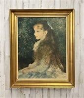 Framed Mademoiselle Little Irene by Pierre-Auguste