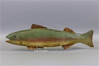 Early Folk Art Rainbow Trout Trade Sign, Unusual