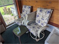 Pair of Patio Chairs and Table