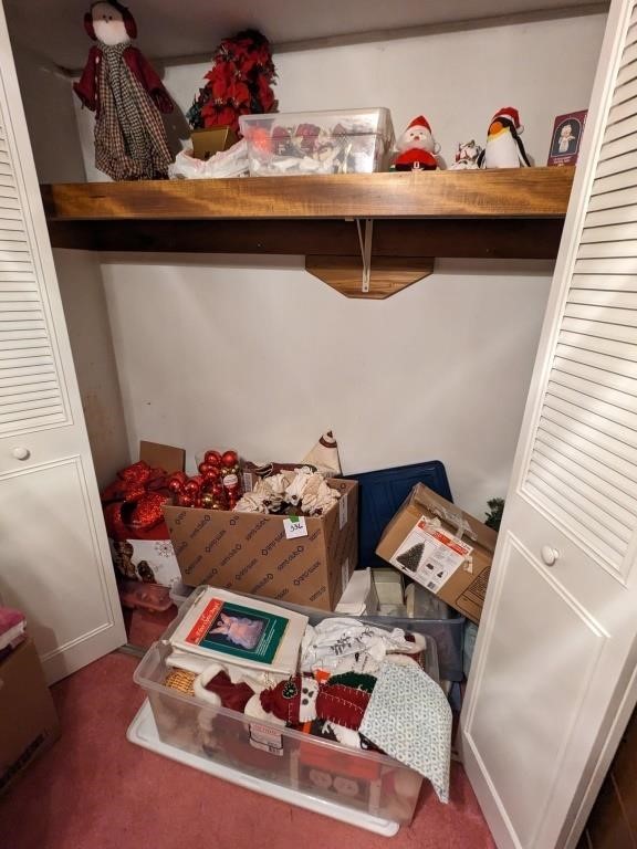 Christmas Decorations - Contents of Closet