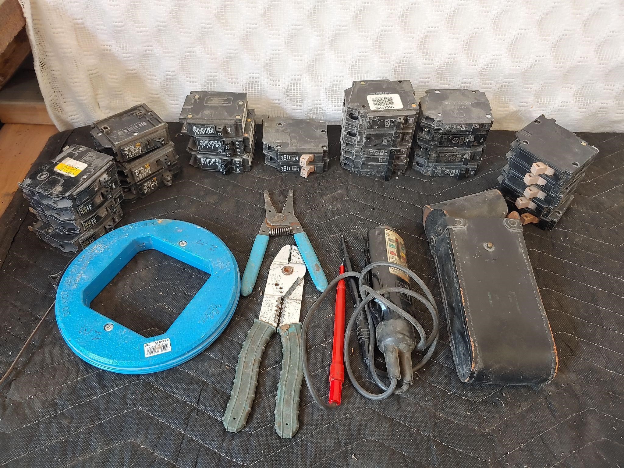 Electrical - Assortment of Tools and Breakers