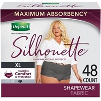 48-Pk Depend Silhouette Adult Incontinence