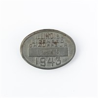 1943 Illinois Chauffer Badge #12255