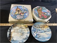 Collectible Bird Plates  two have birdhouses